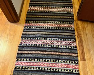Swedish Handwoven Rag Rug – 3' x 8'