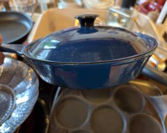 Kockums 180 Sweden Blue Enameled Saucepan