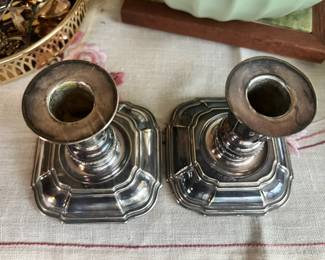 Pair of Cesons Swedish Silver Candlestick Holders