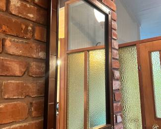 Rectangular Brown Tile Wall Mirror