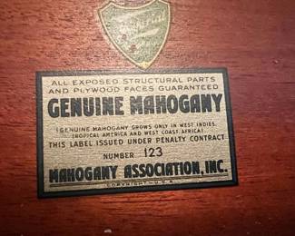 Imperial Genuine Mahogany Drop Leaf Side Table