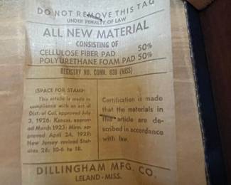 Dillingham MFG Co. Mid Century Dining Table with 6 Black Leather/Walnut Dining Chairs