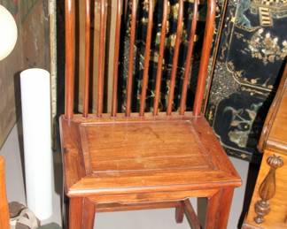Rare Chinese Antique Rosewood Spindleback Chair ca. 1870