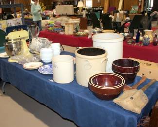 Crocks, Stoneware, Vintage Kitchen Aid Mixer