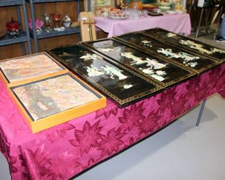 Abstract Art, Oriental Ebony Plaques