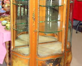 Beautiful and Rare Louis XV Bow Glass Curio