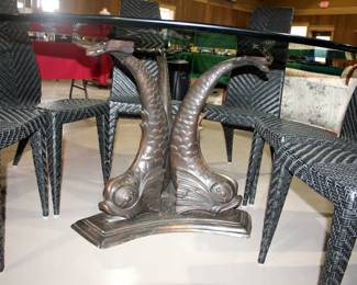 Dolphin Pedestal Close Up