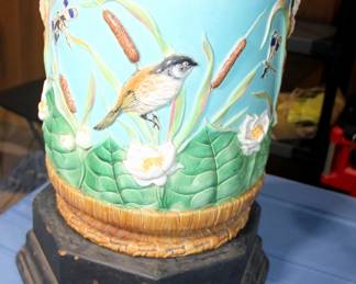 Exceedingly Rare George Jones Majolica Garden Seat ca. 1875