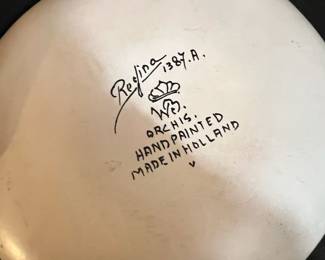 Regina Orchis Plate Made in Holland