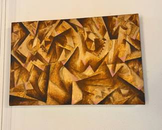 Abstract Golden Tone Painting by John Moilanen