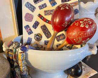 Hand Painted Wooden Maracas - Made in Mexico