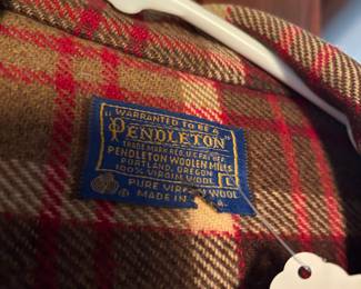 Circa 1970's Pendleton Brown/Red Wool Cruiser Jacket
