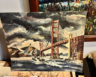 Golden Gate Bridge Painting by Amundsen