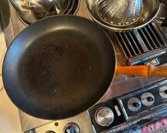 Le Creuset Orange Enamel Cast Iron Pan #29 Castoflon 