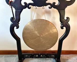Chinese Suspended Brass Gong
