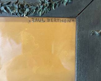 Framed Lithograph of Queen Wilhelmina of the Netherlands by Paul Emile Berton