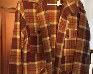 Circa 1970's Pendleton Brown/Red Wool Cruiser Jacket
