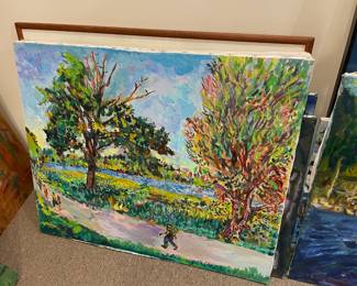 Expressionist Landscape Trail Painting by Joe Reno