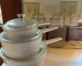 Corning Ware "Blue Ribbon" Sauce Pans