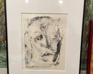 Framed & Matted 1981 Impressionist Painting "Faze of Hunger" by Joe Reno