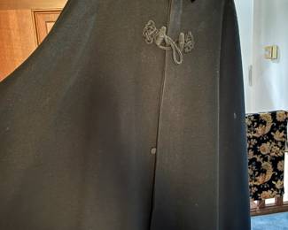 Wool with Velvet Collar Cape