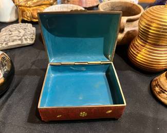 Chinese Cloisonné Enamel Hinged Rectangular Box