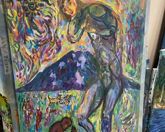 Abstract Expressionist Figural Painting by Joe Reno