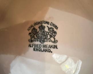 Royal Ironstone China Alfred Meakin England Large White Ironstone Floral Embossed Victorian Pitcher