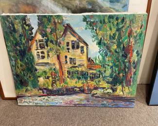 Expressionist House Painting on Canvas by Joe Reno