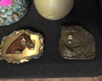 Bear belt buckles