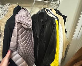 very nice selection of winter and spring coats