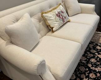 Stunning off white/cream colored sofa. Like new - very comfortable