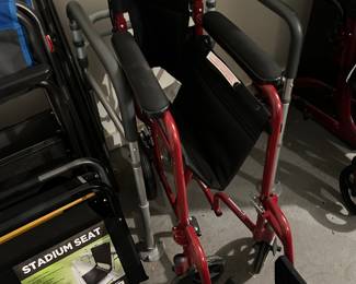 outdoor chairs, stadium chairs, wheel chair excellent condition