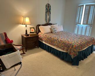 Dixie queen bedroom set. Bed, dresser and side table