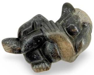 Signed Chemedu Jemali Carved Stone Sculpture
