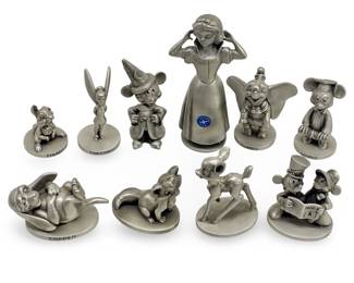 10pc Disney Schmid Fine Pewter Figures

