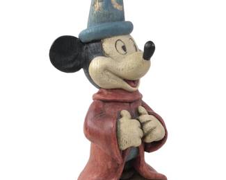 1980 Disney Store Wood Sorcerer Mickey Figure

