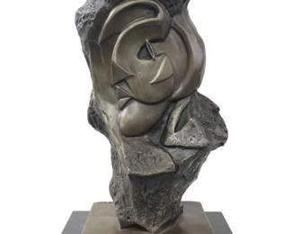 Salvador Dali Brutalist Abstract Bronze Sculpture
