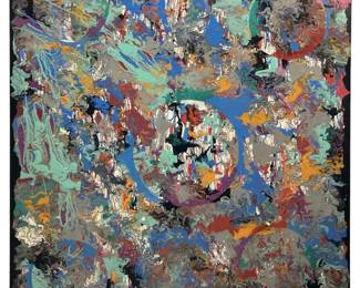 Vintage Abstract Acrylic Pour on Canvas
