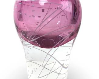 Fabulous Mark Sudduth Hand Blown Art Glass Vase
