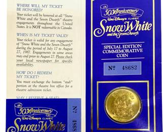 '87 Special Edition Commemorative Snow White Coin
