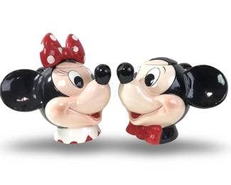 (2pc) Walt Disney Mickey & Minnie Ceramic Teapot
