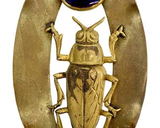 Antique Art Nouveau Beetle Brooch
