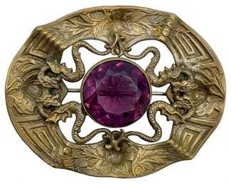 Antique Victorian Dragon Brooch
