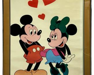 Vintage Classic Mickey & Minnie Mouse Serigraph
