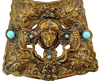 Antique Art Nouveau Bacchus Brooch
