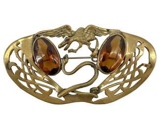 Antique Dunn Bird & Snake Brooch
