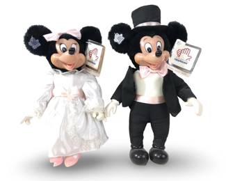 (2pc) Vintage Disney Mickey/Minnie Applause Dolls
