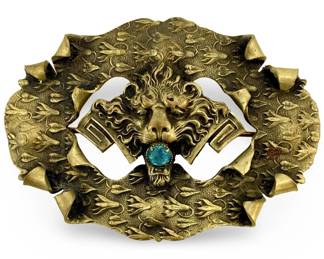 Antique Victorian Lion Brooch
