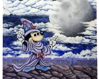 1997 Signed Brantner Disney Fantasia Acrylic on Canvas


